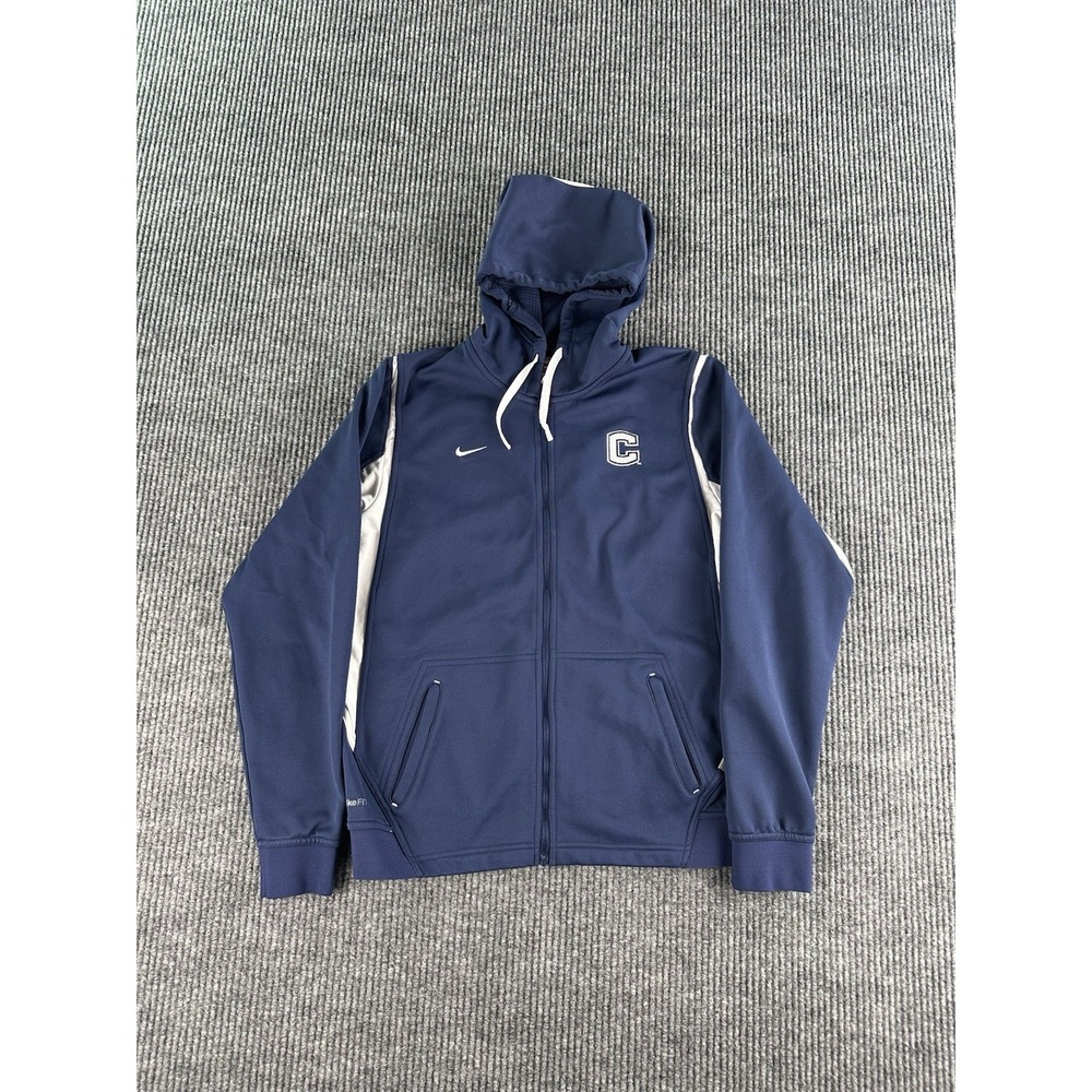UCONN Huskies Jacket Women's Medium Blue Nike Team Issue Authentic NCAA Logo